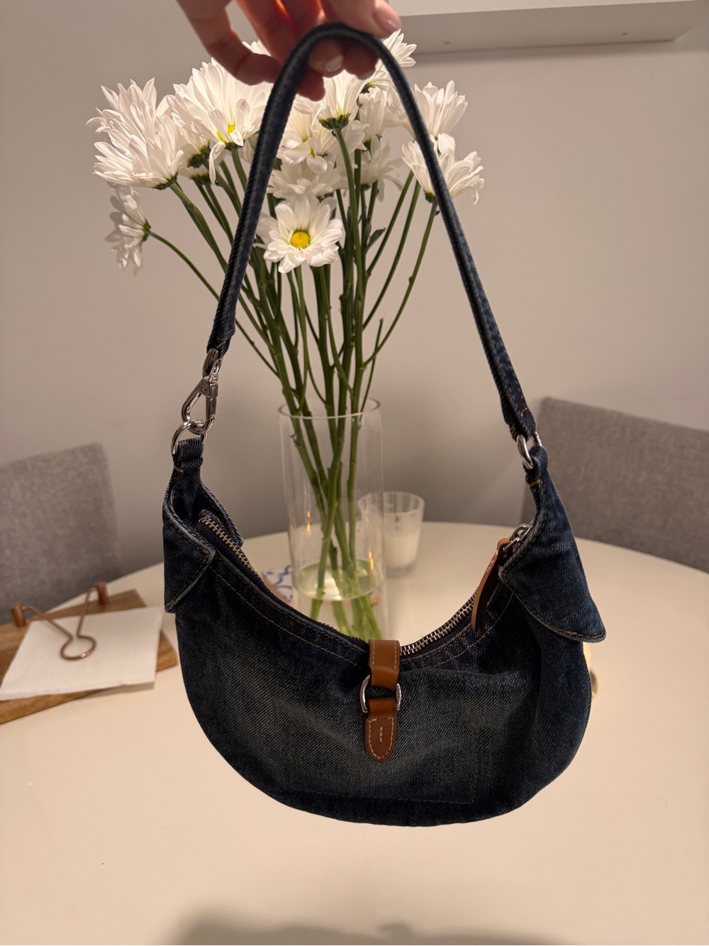 Ralph Lauren Polo ID Denim Mini Shoulder Bag - Picture 5 of 5